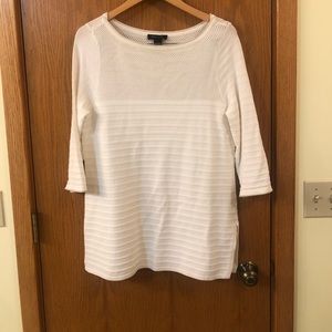 White House Black Market 3/4 Sleeve Sweater Large